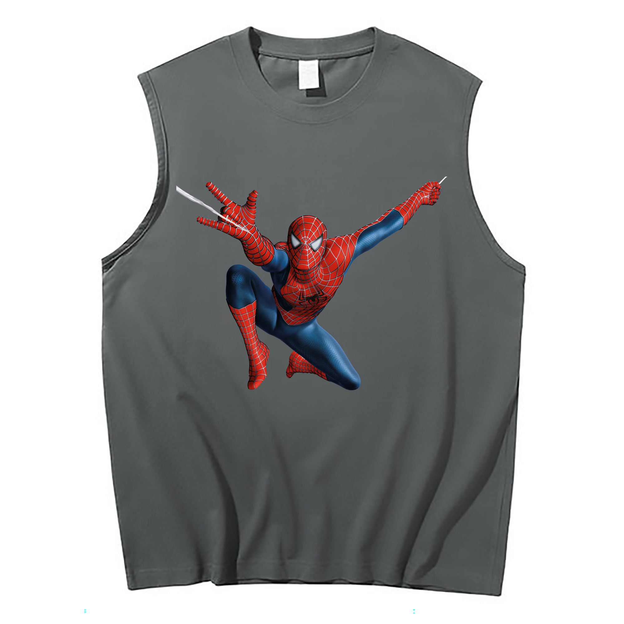（画像用） Spider Man スパイダーマン コットン100％タンクトップ（フロントプリント）